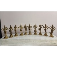 22 cm Lange Dashavatara Statuen | Messing 10 Inkarnationen Des Herrn Vishnu Haustempel Religiöses Dekor von DeepEnlightenment