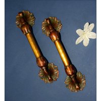 9 "Zoll Floral Design Tür Messing Pull-Set | Akanthus Blatt Almirah Türgriffe Accessoires Bar Puller Für Haus Terrasse Balkon von DeepEnlightenment