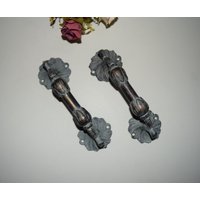 7 Zoll Lotus Design Schrankgriff Florale Basis | Antik Look Schöne Messing Blumen Türgriff Gesamtgewicht - 500 X 2 = 1000 Gramm Ca 7 Zoll Lotus Design Schrankgriff Florale Basis | Antik Look Schöne Messing Blumen Türgriff Gesamtgewicht - 500 X 2 = 1000 Gramm Ca von DeepEnlightenment