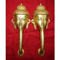 9 "' Zoll Buddha Gesicht Türgriff | Messing Religiöser Türknauf von DeepEnlightenment