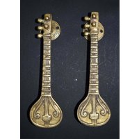24 cm Messing Banjo Türgriff | Sitar Musikinstrument Design Portal von DeepEnlightenment