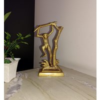 Affen Hängeskulptur | Messing Schimpanse Figur Statue von DeepEnlightenment