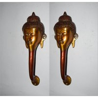 Buddha Kopf Tür Pull | 9'' Zoll Messing Torgriff Set Von 02 Stück Henkel von DeepEnlightenment