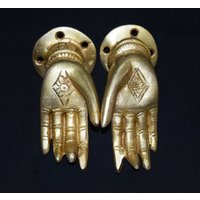 Frauen Handform Pull | Messing Garderobe Dancing Girl Griff & Knobs von DeepEnlightenment