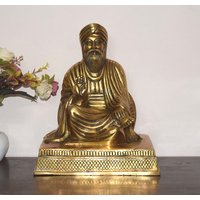 Guru Nanak Messing Figur | Sikh Göttin 11 "' Zoll Statue Religion Gurudwara Tempel Betende von DeepEnlightenment