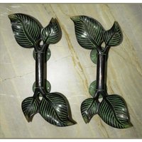 Messing Blumen Gravur Türgriff Set | 10, 2 "' Zoll Bastar Art Finish Griff von DeepEnlightenment