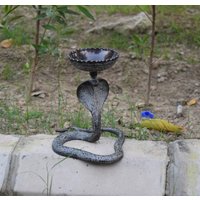 Messing Cobra Öllampenhalter | Schlange Gravur Kohle Harz Brenner Außenbeleuchtung Dekoration von DeepEnlightenment