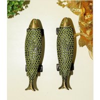 Messing Fisch Türgriff Paar | Maritimer Design Kinderzimmer Tür Dekoration von DeepEnlightenment