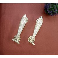 Messing Fisch-Türgriff-Set | Pull Garderobe Strand-Restaurant-Dekor von DeepEnlightenment