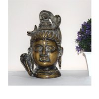 Messing Lord Shiva Kopf Skulptur | 6 "' Zoll Religiöse Statue Hinduismus Tempel Antike Statuen von DeepEnlightenment