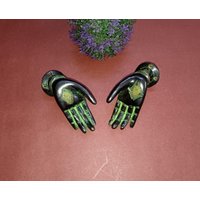 Messing Mädchen Hand Türknauf | Dancing Lady Pull & Griffe von DeepEnlightenment