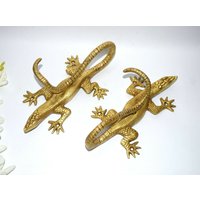 Messing Monster Eidechse Zieh Set | 9 "' Zoll Kambodscha Drache Türgriff Pull von DeepEnlightenment