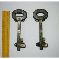 Messing-Schlüssel-Türgriff-Set | Schlösser Schlüsselform Türgriff Messing Handarbeiten Pull-Set Messing-Schlüssel-Türgriff-Set | Schlösser Schlüsselform Türgriff Messing Handarbeiten Pull-Set von DeepEnlightenment