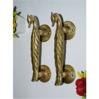 Peafowl Form Vogel Pull Set | Messing Pfau Design Türgriff Tor Dekor Artikel von DeepEnlightenment