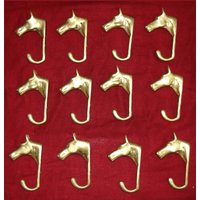 .pferdekopf Wandhaken | Messing Pony-Kopf-Set Mit 12 Stück Haken Küche Badezimmer Wandbehang Dekorset von DeepEnlightenment