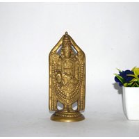 Tirupati Balaji Skulptur | Messing Shree Venkateswara Statue 5" Zoll Lord Vishnu von DeepEnlightenment