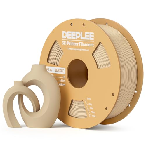 DEEPLEE Basic PLA Filament 1.75mm, Stärkere Zähigkeit 3D Drucker Filament, Beige 1KG DEEPLEE Basic PLA Filament 1.75mm, Stärkere Zähigkeit 3D Drucker Filament, Beige 1KG von Deeplee