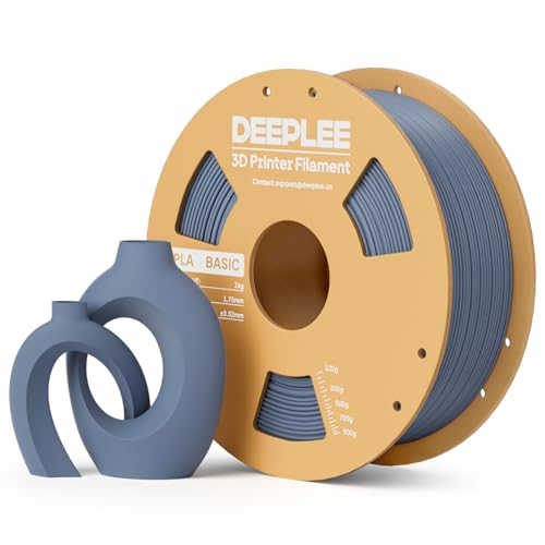 DEEPLEE Basic PLA Filament 1.75mm, Stärkere Zähigkeit 3D Drucker Filament, Blau Grau 1KG DEEPLEE Basic PLA Filament 1.75mm, Stärkere Zähigkeit 3D Drucker Filament, Blau Grau 1KG von Deeplee