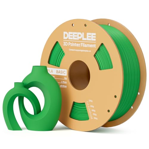 DEEPLEE Basic PLA Filament 1.75mm, Stärkere Zähigkeit 3D Drucker Filament, Grasgrün 1KG DEEPLEE Basic PLA Filament 1.75mm, Stärkere Zähigkeit 3D Drucker Filament, Grasgrün 1KG von Deeplee
