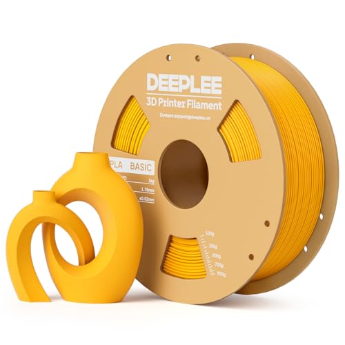 DEEPLEE Basic PLA Filament 1.75mm, Stärkere Zähigkeit 3D Drucker Filament, Sonnenblumengelb 1KG DEEPLEE Basic PLA Filament 1.75mm, Stärkere Zähigkeit 3D Drucker Filament, Sonnenblumengelb 1KG von Deeplee