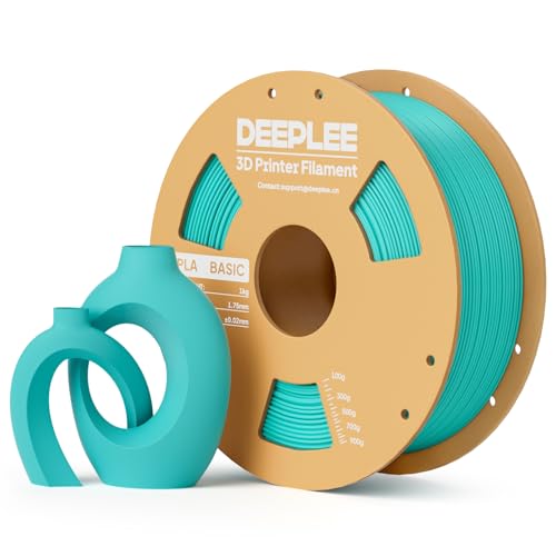 DEEPLEE Basic PLA Filament 1.75mm, Stärkere Zähigkeit 3D Drucker Filament, Türkis 1KG DEEPLEE Basic PLA Filament 1.75mm, Stärkere Zähigkeit 3D Drucker Filament, Türkis 1KG von Deeplee
