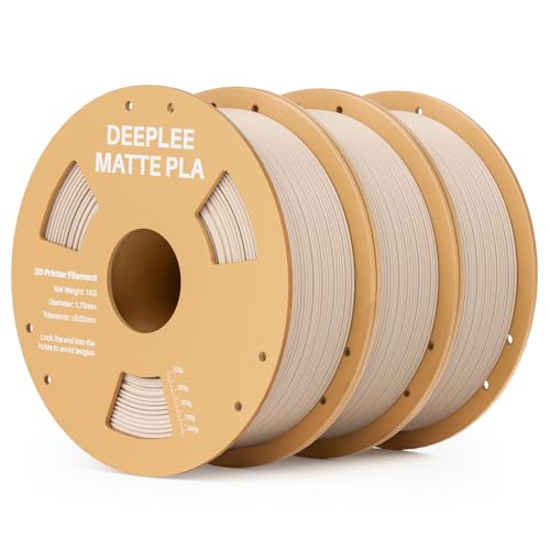 DEEPLEE Matte PLA Filament 1.75mm 3D Drucker Filament, Maßgenauigkeit +/- 0.02mm, für die meisten FDM 3D Drucker, Beige 3KG DEEPLEE Matte PLA Filament 1.75mm 3D Drucker Filament, Maßgenauigkeit +/- 0.02mm, für die meisten FDM 3D Drucker, Beige 3KG von Deeplee