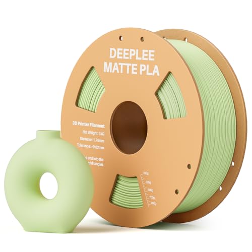 DEEPLEE Matte PLA Filament 1.75mm 3D Drucker Filament, Maßgenauigkeit +/- 0.02mm, für die meisten FDM 3D Drucker, Minzgrün 1KG von Deeplee