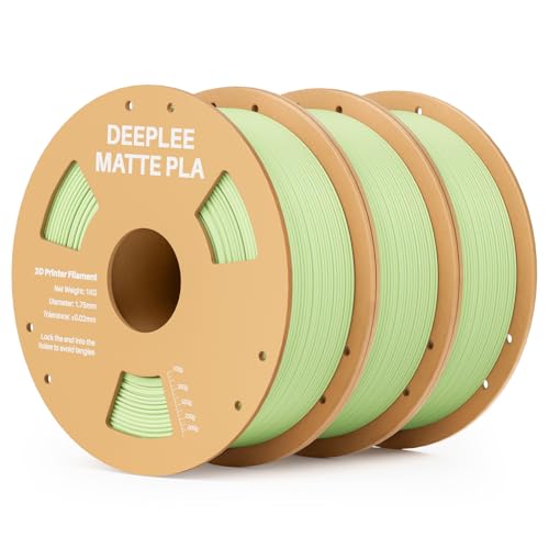 DEEPLEE Matte PLA Filament 1.75mm 3D Drucker Filament, Maßgenauigkeit +/- 0.02mm, für die meisten FDM 3D Drucker, Minzgrün 3KG DEEPLEE Matte PLA Filament 1.75mm 3D Drucker Filament, Maßgenauigkeit +/- 0.02mm, für die meisten FDM 3D Drucker, Minzgrün 3KG von Deeplee