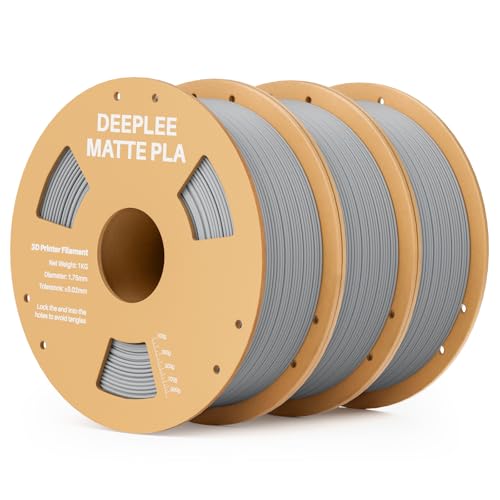 DEEPLEE Matte PLA Filament 1.75mm 3D Drucker Filament, Maßgenauigkeit +/- 0.02mm, für die meisten FDM 3D Drucker, Schiefergrau 3KG DEEPLEE Matte PLA Filament 1.75mm 3D Drucker Filament, Maßgenauigkeit +/- 0.02mm, für die meisten FDM 3D Drucker, Schiefergrau 3KG von Deeplee