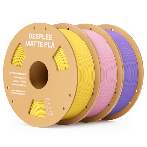 DEEPLEE Matte PLA Filament 1.75mm 3D Drucker Filament, Maßgenauigkeit +/- 0.02mm, für die meisten FDM 3D Drucker, Sonnengelb Sakura Rosa Lavendel Lila 3KG DEEPLEE Matte PLA Filament 1.75mm 3D Drucker Filament, Maßgenauigkeit +/- 0.02mm, für die meisten FDM 3D Drucker, Sonnengelb Sakura Rosa Lavendel Lila 3KG von Deeplee