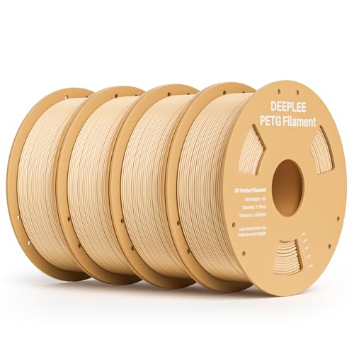 DEEPLEE PETG Filament 1.75mm, 3D Drucker PETG Filament Maßgenauigkeit +/- 0.02 mm für die meisten FDM 3D Drucker, Beige 4KG von Deeplee