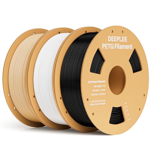 DEEPLEE PETG Filament 1.75mm, 3D Drucker PETG Filament Maßgenauigkeit +/- 0.02 mm für die meisten FDM 3D Drucker, Schwarz Weiß Beige 3KG DEEPLEE PETG Filament 1.75mm, 3D Drucker PETG Filament Maßgenauigkeit +/- 0.02 mm für die meisten FDM 3D Drucker, Schwarz Weiß Beige 3KG von Deeplee