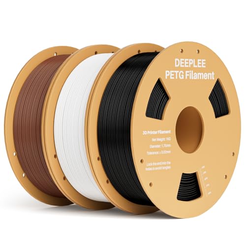 DEEPLEE PETG Filament 1.75mm, 3D Drucker PETG Filament Maßgenauigkeit +/- 0.02 mm für die meisten FDM 3D Drucker, Schwarz Weiß Braun 3KG DEEPLEE PETG Filament 1.75mm, 3D Drucker PETG Filament Maßgenauigkeit +/- 0.02 mm für die meisten FDM 3D Drucker, Schwarz Weiß Braun 3KG von Deeplee
