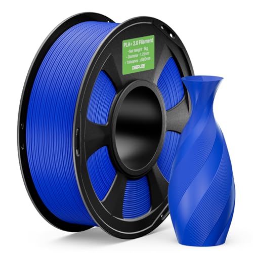 DEEPLEE PLA+ 2.0 Filament 1.75mm, Stärkere Zähigkeit 3D Drucker Filament, Blau 1KG, Upgrade PLA Plus 3D Printer Filament, High Speed PLA+ Filament für die meisten FDM 3D Drucker von Deeplee