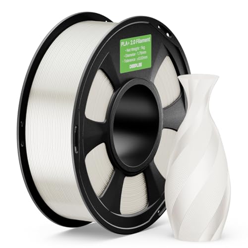 DEEPLEE PLA+ 2.0 Filament 1.75mm, Stärkere Zähigkeit 3D Drucker Filament, Transluzent 1KG, Upgrade PLA Plus 3D Printer Filament, High Speed PLA+ Filament für die meisten FDM 3D Drucker von Deeplee