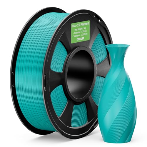 DEEPLEE PLA+ 2.0 Filament 1.75mm, Stärkere Zähigkeit 3D Drucker Filament, Türkis 1KG, Upgrade PLA Plus 3D Printer Filament, High Speed PLA+ Filament für die meisten FDM 3D Drucker DEEPLEE PLA+ 2.0 Filament 1.75mm, Stärkere Zähigkeit 3D Drucker Filament, Türkis 1KG, Upgrade PLA Plus 3D Printer Filament, High Speed PLA+ Filament für die meisten FDM 3D Drucker von Deeplee