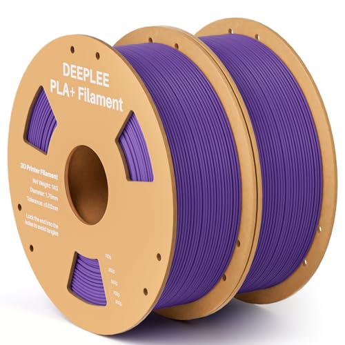 DEEPLEE PLA+ Filament 1.75mm, PLA Plus 3D Drucker Filament, Maßgenauigkeit +/- 0,02 mm, Filament 3D-Druckmaterialien, Lila 2kg (1kg/Spool) von Deeplee