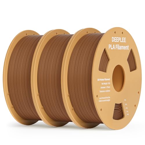 DEEPLEE PLA Filament 1.75mm, 3D Drucker Filament 3kg, Maßgenauigkeit +/- 0,02 mm, Filament 3D-Druckmaterialien für FDM 3D Drucker, Braun 3KG DEEPLEE PLA Filament 1.75mm, 3D Drucker Filament 3kg, Maßgenauigkeit +/- 0,02 mm, Filament 3D-Druckmaterialien für FDM 3D Drucker, Braun 3KG von Deeplee