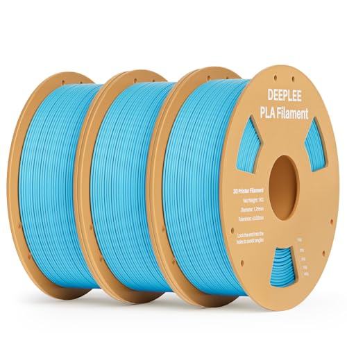 DEEPLEE PLA Filament 1.75mm, 3D Drucker Filament 3kg, Maßgenauigkeit +/- 0,02 mm, Filament 3D-Druckmaterialien für FDM 3D Drucker, Himmelblau 3KG DEEPLEE PLA Filament 1.75mm, 3D Drucker Filament 3kg, Maßgenauigkeit +/- 0,02 mm, Filament 3D-Druckmaterialien für FDM 3D Drucker, Himmelblau 3KG von Deeplee