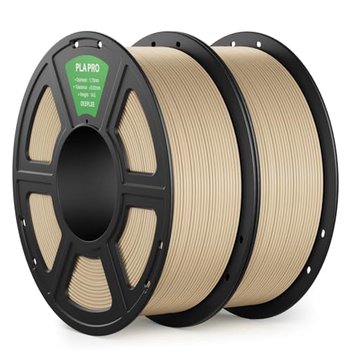 DEEPLEE PLA PRO Filament 1.75mm, Stärkere Zähigkeit 3D Drucker Filament, PLA Filament Maßgenauigkeit ±0.02 mm, Sauber gewickelt, für die meisten FDM 3D Drucker, Beige 2KG DEEPLEE PLA PRO Filament 1.75mm, Stärkere Zähigkeit 3D Drucker Filament, PLA Filament Maßgenauigkeit ±0.02 mm, Sauber gewickelt, für die meisten FDM 3D Drucker, Beige 2KG von Deeplee