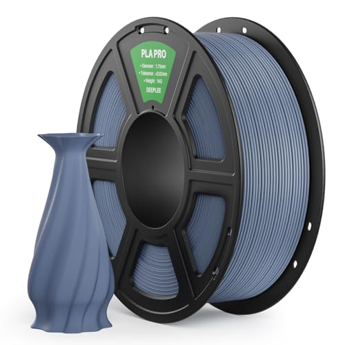 DEEPLEE PLA PRO Filament 1.75mm, Stärkere Zähigkeit 3D Drucker Filament, PLA Filament Maßgenauigkeit ±0.02 mm, Sauber gewickelt, für die meisten FDM 3D Drucker, Blau-Grau 1KG von Deeplee