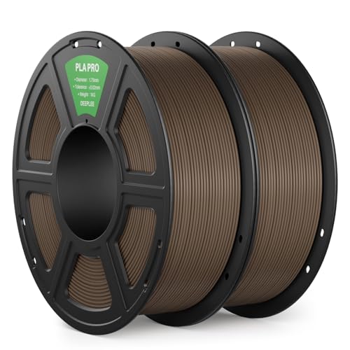 DEEPLEE PLA PRO Filament 1.75mm, Stärkere Zähigkeit 3D Drucker Filament, PLA Filament Maßgenauigkeit ±0.02 mm, Sauber gewickelt, für die meisten FDM 3D Drucker, Braun 2KG DEEPLEE PLA PRO Filament 1.75mm, Stärkere Zähigkeit 3D Drucker Filament, PLA Filament Maßgenauigkeit ±0.02 mm, Sauber gewickelt, für die meisten FDM 3D Drucker, Braun 2KG von Deeplee