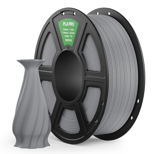 DEEPLEE PLA PRO Filament 1.75mm, Stärkere Zähigkeit 3D Drucker Filament, PLA Filament Maßgenauigkeit ±0.02 mm, Sauber gewickelt, für die meisten FDM 3D Drucker, Grau 1KG DEEPLEE PLA PRO Filament 1.75mm, Stärkere Zähigkeit 3D Drucker Filament, PLA Filament Maßgenauigkeit ±0.02 mm, Sauber gewickelt, für die meisten FDM 3D Drucker, Grau 1KG von Deeplee