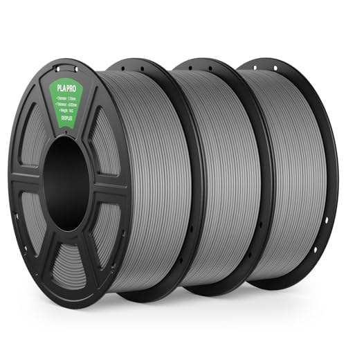DEEPLEE PLA PRO Filament 1.75mm, Stärkere Zähigkeit 3D Drucker Filament, PLA Filament Maßgenauigkeit ±0.02 mm, Sauber gewickelt, für die meisten FDM 3D Drucker, Grau 3KG DEEPLEE PLA PRO Filament 1.75mm, Stärkere Zähigkeit 3D Drucker Filament, PLA Filament Maßgenauigkeit ±0.02 mm, Sauber gewickelt, für die meisten FDM 3D Drucker, Grau 3KG von Deeplee