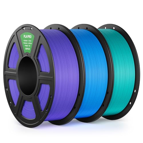 DEEPLEE PLA PRO Filament 1.75mm, Stärkere Zähigkeit 3D Drucker Filament, PLA Filament Maßgenauigkeit ±0.02 mm, Sauber gewickelt, für die meisten FDM 3D Drucker, Lila Himmelblau Türkis, 3KG DEEPLEE PLA PRO Filament 1.75mm, Stärkere Zähigkeit 3D Drucker Filament, PLA Filament Maßgenauigkeit ±0.02 mm, Sauber gewickelt, für die meisten FDM 3D Drucker, Lila Himmelblau Türkis, 3KG von Deeplee