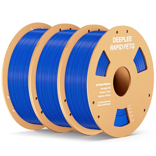 DEEPLEE Rapid PETG Filament 1.75mm, High Speed 3D Drucker Filament up to 600mm/s, Maßgenauigkeit +/- 0.02 mm für die meisten FDM 3D Drucker, Blau 3KG DEEPLEE Rapid PETG Filament 1.75mm, High Speed 3D Drucker Filament up to 600mm/s, Maßgenauigkeit +/- 0.02 mm für die meisten FDM 3D Drucker, Blau 3KG von Deeplee
