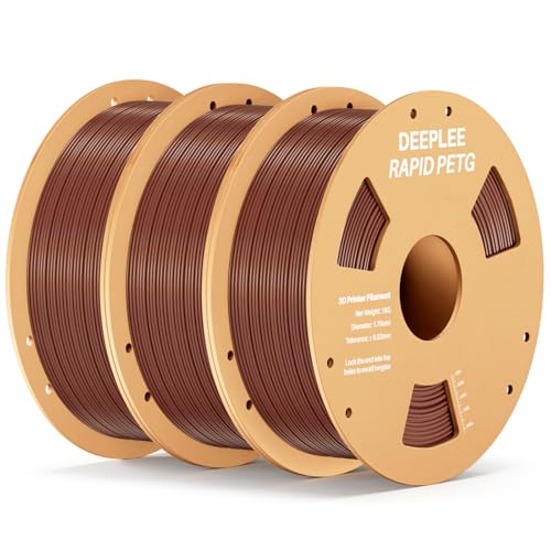 DEEPLEE Rapid PETG Filament 1.75mm, High Speed 3D Drucker Filament up to 600mm/s, Maßgenauigkeit +/- 0.02 mm für die meisten FDM 3D Drucker, Braun 3KG DEEPLEE Rapid PETG Filament 1.75mm, High Speed 3D Drucker Filament up to 600mm/s, Maßgenauigkeit +/- 0.02 mm für die meisten FDM 3D Drucker, Braun 3KG von Deeplee