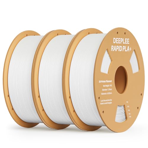 DEEPLEE Rapid PLA Plus Filament 1.75mm, High Speed 3D Drucker Filament up to 600mm/s, PLA+ Filament Maßgenauigkeit +/- 0.02 mm für die meisten FDM 3D Drucker, Weiß 3KG von Deeplee