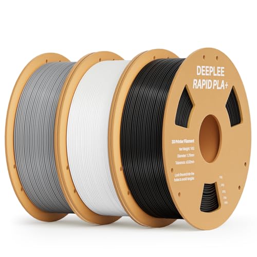 DEEPLEE Rapid PLA Plus Filament 1.75mm, High Speed 3D Drucker Filament up to 600mm/s, PLA+ Filament Maßgenauigkeit +/- 0.02 mm für die meisten FDM 3D Drucker, Schwarz Weiß Grau 3KG DEEPLEE Rapid PLA Plus Filament 1.75mm, High Speed 3D Drucker Filament up to 600mm/s, PLA+ Filament Maßgenauigkeit +/- 0.02 mm für die meisten FDM 3D Drucker, Schwarz Weiß Grau 3KG von Deeplee