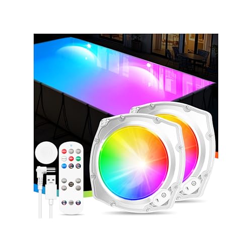 DeeprBetter Poolbeleuchtung Unterwasser mit Fernbedienung, Akku Pool Beleuchtung Magnetisch mit 9 Beleuchtung Modi, IP68 Wasserdichte Whirlpool Lichter Unterwasser Poollampen LED Spa Badewannen 2PCS DeeprBetter Poolbeleuchtung Unterwasser mit Fernbedienung, Akku Pool Beleuchtung Magnetisch mit 9 Beleuchtung Modi, IP68 Wasserdichte Whirlpool Lichter Unterwasser Poollampen LED Spa Badewannen 2PCS von DeeprBetter